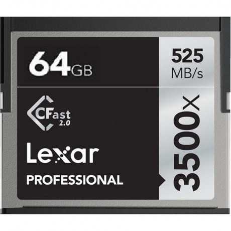 LEXAR CARTE CFAST 64GB 3500X/525MBS