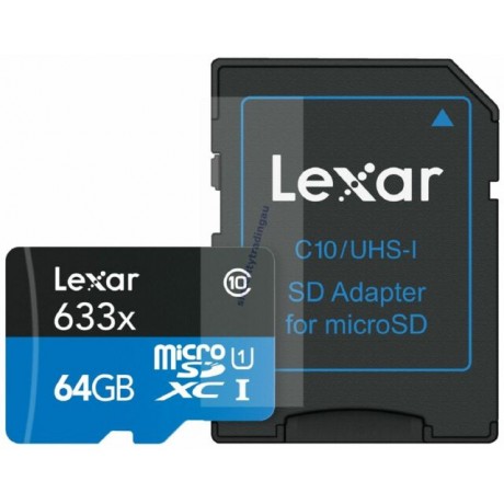 LEXAR MICRO SD XC 64GB UHS-1 (633X)