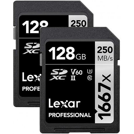 LEXAR SDXC 128GB 1667X PRO PACK DE 2